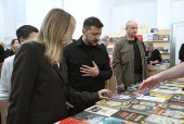 Ukrainian President Zelensky visits 13th International Book Arsenal Festival in Kyiv