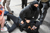 Protest against federal immigration sweeps, in Chicago