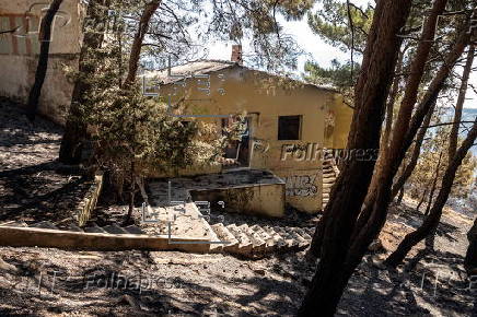 Wildfire continues on Chios Island as evacuations expand