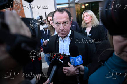 Defense Barrister Colin Mandy leaves the Latrobe Valley Magistrates' Court in Morwell