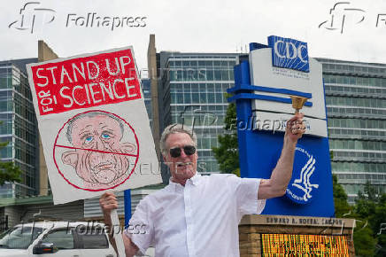 FILE PHOTO: Protest at the CDC?s Roybal campus in Atlanta