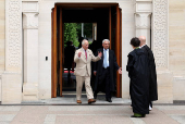 Britain's King Charles visits Oxford Centre for Islamic Studies in Oxford