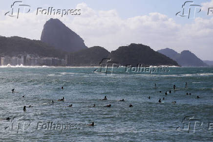 Ressaca do mar no Rio de Janeiro.