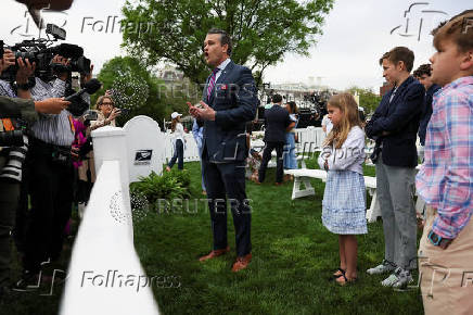 U.S. President Trump attends the annual White House Easter Egg Roll