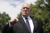 White House Border Czar Tom Homan speaks to the media