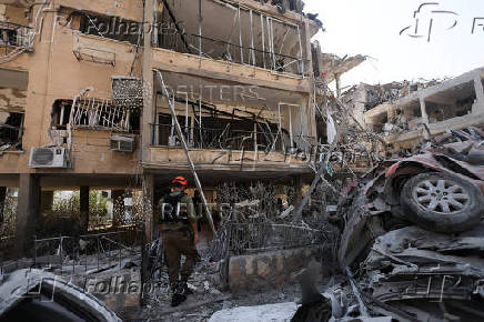 Aftermath of missile attack from Iran on Israel, in Ramat Gan