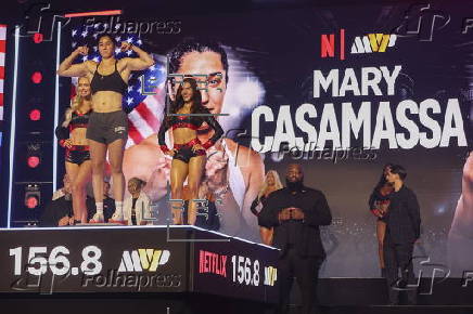 Boxers weigh-in before Taylor vs Serrano boxing match
