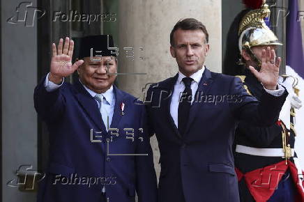 French President Macron meets Indonesian President Subianto