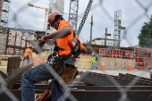 Construction work continues on the U.S. Federal Reserve building campus in Washington