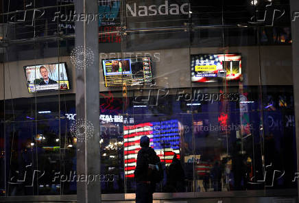 FILE PHOTO: Nasdaq market site as U.S. stock markets opened Tuesday following Monday?s broad sell-off in New York