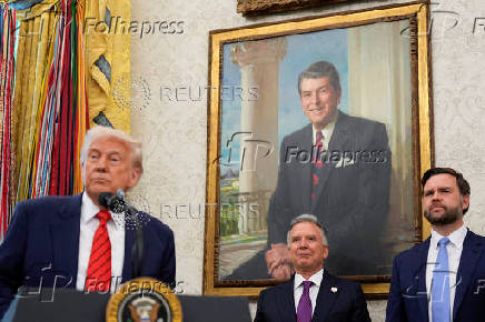 U.S. President Donald Trump swears-in Special Envoy Steve Witkoff at the White House in Washington