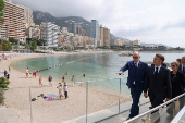 French President Emmanuel Macron visits Monaco