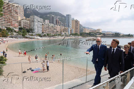 French President Emmanuel Macron visits Monaco