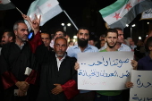 Protest in Aleppo following Israeli airstrikes on Syrian army near As Suwayda