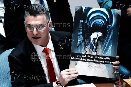 United Nations Security Council about Israel and the Palestinians, in New York