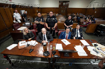 Harvey Weinstein appears at Manhattan Criminal Court for his rape and sexual assault trial, in New York City