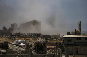 Israeli air strike in the west of Gaza City