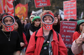 Protest of pensioners against Argentine President Javier Milei's austerity policies, in Buenos Aires