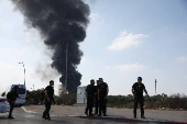 Aftermath of missile attack from Iran on Israel
