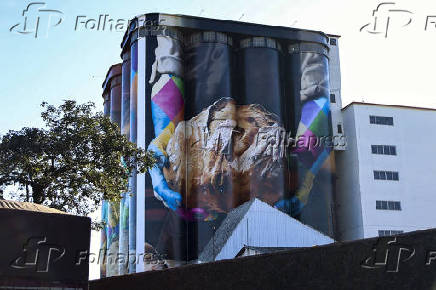 Arte de Eduardo Kobra no Moinho Anaconda