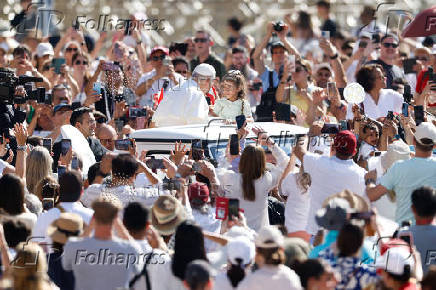 Pope Leo XIV holds general audience in St. Peter's Square, at the Vatican