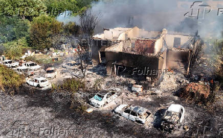 Wildfires in the village of Buchinci, near Skopje