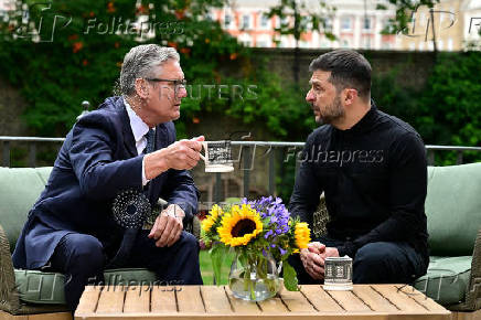 British PM Starmer and Ukrainian President Zelenskiy meet in London