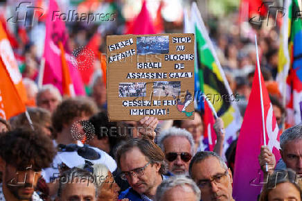 Protest against Israel's actions in the Gaza Strip, in Paris
