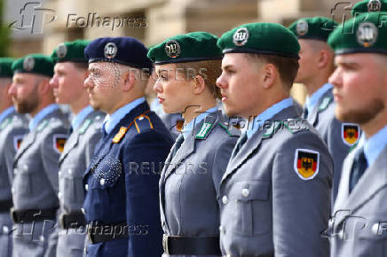 Swearing-in ceremony for new recruits of the German armed forces Bundeswehr, in Berlin