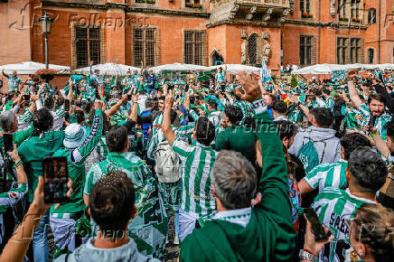 Conference League - Final - Real Betis fans gather in Wroclaw