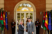 Spain?s PM Sanchez and Jordan's King Abdullah meet at Moncloa Palace in Madrid