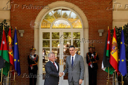 Spain?s PM Sanchez and Jordan's King Abdullah meet at Moncloa Palace in Madrid