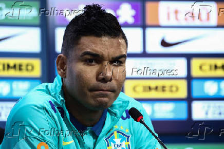 Coletiva de imprensa de Casemiro da Seleção Brasileira em São Paulo