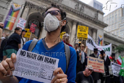 'No War on Iran' rally in New York