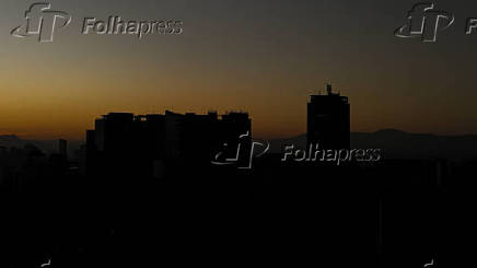 Por do sol e são paulo