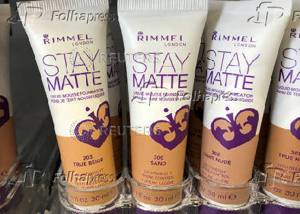FILE PHOTO: Rimmel cosmetics owned by Coty Brands are shown for sale in a retail store in Encinitas, California