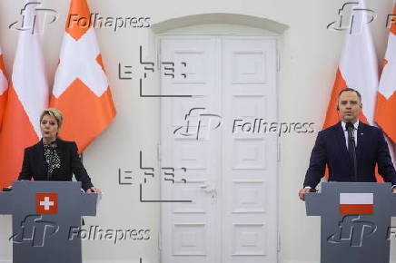 Swiss Federal President Karin Keller-Sutter visits Warsaw