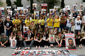 Rally in support of hostages abducted during the October 7, 2023 attack on Israel by Hamas, in Tel Aviv