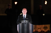 Military grand tattoo in honor of acting German Chancellor Olaf Scholz