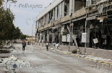 Aftermath of an Israeli airstrike, in Sanaa