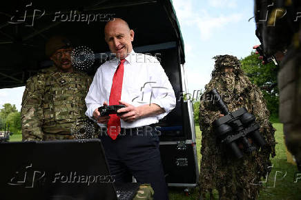 British Defence Secretary John Healey visits Warminster Garrison following publication of the Strategic Defence Review