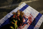 Protest in support of Israeli hostages in Gaza and against Israeli government, in Tel Aviv