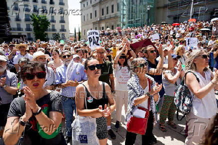 Demonstration in solidarity with Palestinians, in Madrid