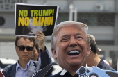 Protest in Seoul against US President Trump's policy on South Korea