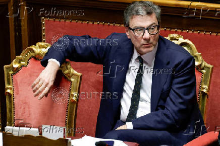 FILE PHOTO: Italy's Prime Minister Giorgia Meloni appears before the upper house of the Parliament in Rome, ahead of a European Union leaders' summit