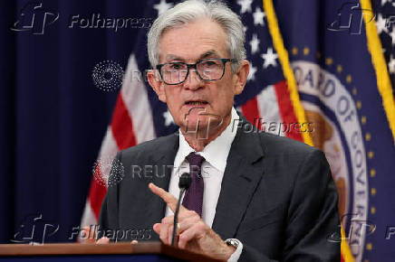 U.S. Federal Reserve Chair Jerome Powell holds a press conference, in Washington