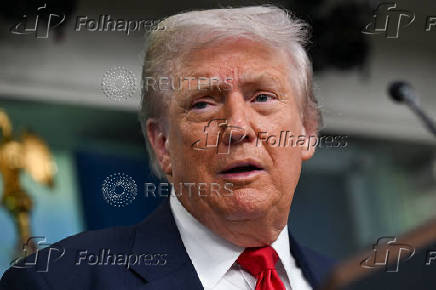 U.S. President Trump meets members of the media at the White House in Washington, D.C.