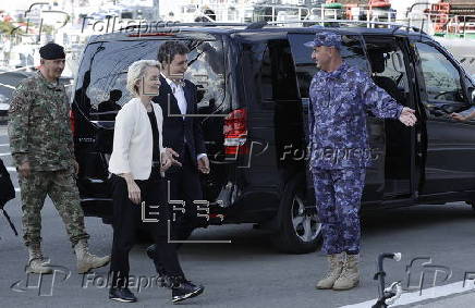 EU Commission President Ursula von der Leyen visits Romanian Military Base at the Black Sea