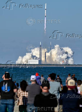 Blue Origin New Glenn rocket carrying two satellites for NASA's EscaPADE mission to orbit Mars launches from Cape Canaveral Space Force Station in Cape Canaveral