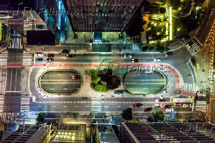 Vista aérea da avenida Paulista, na cidade de São Paulo